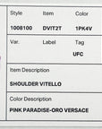 Versace La Medusa Pink Leather Shoulder Crossbody Bag Purse