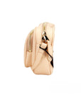 Burberry Small Branded Peach Pink Grainy Leather Camera Crossbody Bag