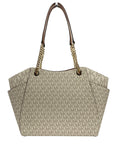 Michael Kors Jet Set Travel Large Logo Tote Vanilla