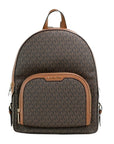 Michael Kors Jaycee Large Brown Signature PVC Shoulder Backpack Bookbag