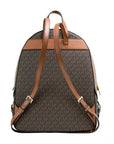 Michael Kors Jaycee Large Brown Signature PVC Shoulder Backpack Bookbag