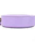 Versace Round Disco Lilac Pebbled Leather Camera Case Crossbody Bag Purse