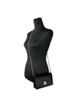 Versace Mini Chain Black Crossbody Wallet Bag