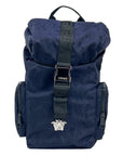 Versace Medusa Nylon Buckle Drawstring Backpack Bag