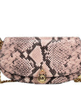 Michael Kors Mila Small Snakeskin Messenger Crossbody Bag
