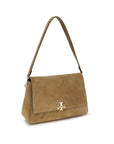 Tory Burch Beige Calf Leather Bos Taurus Shoulder Bag