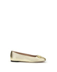 Valentino Garavani Gold Napa Leather / Calf Bos Taurus Ballet Flats