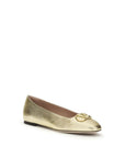 Valentino Garavani Gold Napa Leather / Calf Bos Taurus Ballet Flats