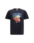 Ganni Black Cotton T-Shirt