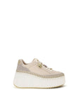 Chloé Beige Calf Leather Bos Taurus Platform Sneakers