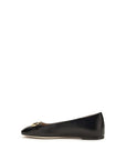Valentino Garavani Black Calf Leather Bos Taurus Ballet Flats