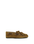 Miu Miu Beige Calf Leather Bos Taurus Slip-On Loafers