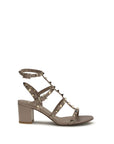Valentino Garavani Beige Calf Leather Bos Taurus Strap-On Sandals