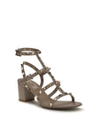 Valentino Garavani Beige Calf Leather Bos Taurus Strap-On Sandals