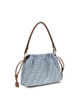 Fendi Blue Cotton Shoulder Bag