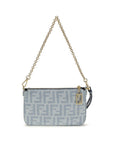 Fendi Blue Cotton Clutch Bag