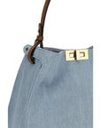 Fendi Blue Cotton Handbag
