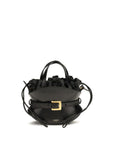 Balmain Black Calf Leather Bos Taurus Shoulder Bag