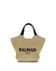 Balmain Beige Viscose Shoulder Bag