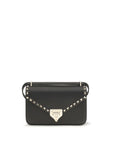 Valentino Garavani Black Calf Leather Bos Taurus Shoulder Bag