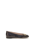 Valentino Garavani Brown Calf Leather Bos Taurus Ballet Flats