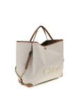 Chloé Beige Cotton Shoulder Bag
