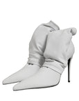 Dolce & Gabbana Gray Stretch Socks Heels Ankle Boots Shoes