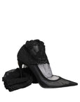 Dolce & Gabbana Black Over The Knee Sock Pumps Boots Shoes