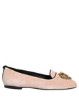 Dolce & Gabbana Pink Velvet Devotion Loafers Flats Shoes