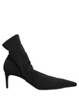 Dolce & Gabbana Black Stretch Socks Heels Ankle Boots Shoes