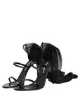 Dolce & Gabbana Black Stiletto Sandals Socks High Boots Shoes