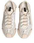 Dolce & Gabbana White Lace NS1 Low Top Sneaker Sports Shoes