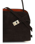Ferragamo Brown Calf Leather Bos Taurus Shoulder Bag