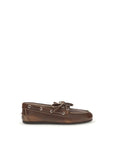 Miu Miu Brown Calf Leather Bos Taurus Slip-On Loafers