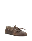 Miu Miu Brown Calf Leather Bos Taurus Slip-On Loafers
