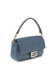 Fendi Blue Raffia Shoulder Bag