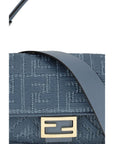 Fendi Blue Raffia Shoulder Bag
