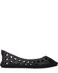 Alaïa Black Leather Ballet Flats