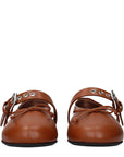 Miu Miu Brown Leather Ballet Flats