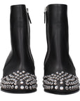 Alaïa Black Leather Ankle Boots