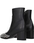 Alaïa Black Leather Ankle Boots