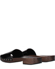 Miu Miu Black Leather Slippers