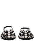 The Attico Black Leather Ballet Flats