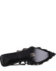 The Attico Black Leather Ballet Flats