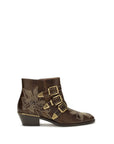 Chloé Brown Calf Leather Bos Taurus Ankle Boots