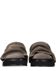 The Attico Gray Leather Slippers