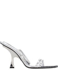 The Attico Gray Leather Stiletto Heel Sandals