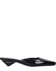 Prada Black Leather Flat Sandals