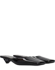 Prada Black Leather Flat Sandals
