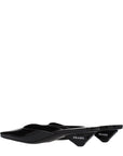 Prada Black Leather Flat Sandals